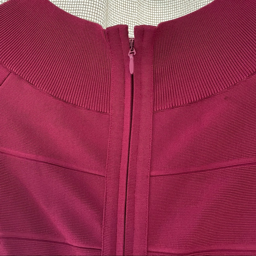 NWT Herve Leger Raspberry Dress - Picture 7 of 16